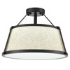 DANSEER Drum Flush Mount Ceiling Light Black Finish Dimmable LED