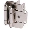 Decobasics 50 Pack 1/2" Overlay Brushed Nickel Cabinet Hinges for