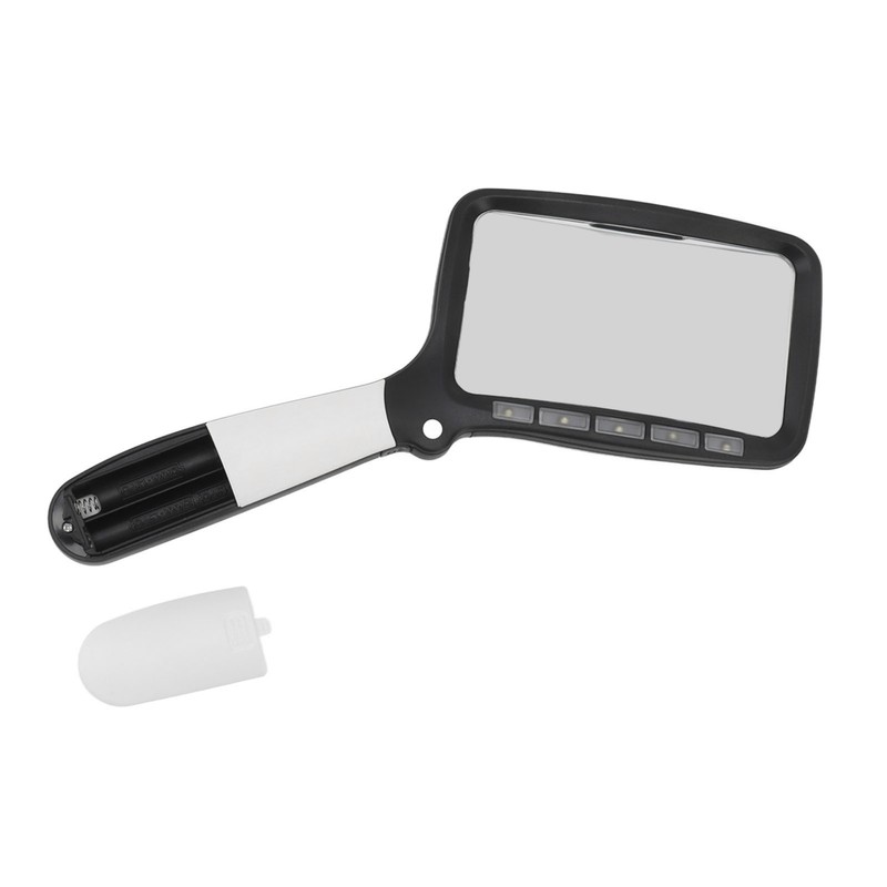 Folding Handheld Magnifying Glass with Light 5 LEDs 3X Large