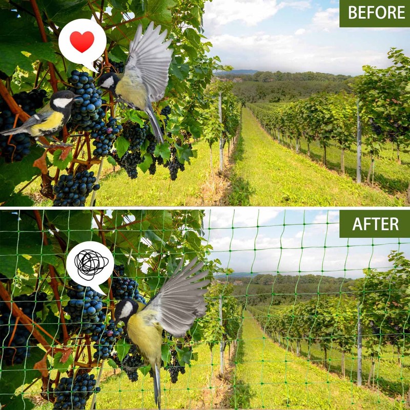 Garden Netting, 7 x 100 FT Bird Netting for Garden