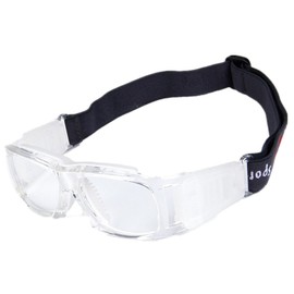 Kagogo Sports Goggles Protective Basketball Glasses Safety Goggles for Adults with Adjustable Strap for Basketball Football Volleyball Hockey Rugby (Transparent White001)