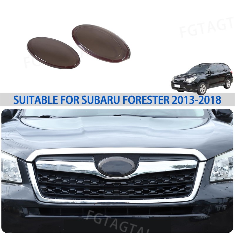 Smoked Rear and Front Emblems Trim Cover Fit for Subaru
