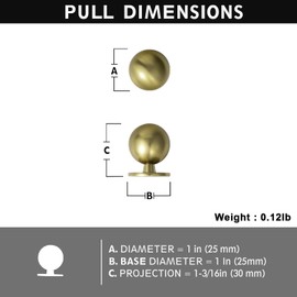 Yanxia Set of 12 -Sleek Round Brushed Gold Cabinet Knobs - Modern and Minimalist Hardware for Stylish Home Enhancement - 1 Inch Diameter