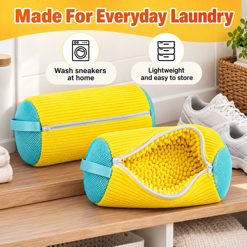 2 Pack Shoe Washing Bags for Washing Machines – Reusable