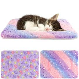 Tierecare 2 Pack Cat Blanket for Indoor Cat, Warm Calming Kitten & Puppy Beds for Anxiety and Stress, Washable Small Dog Mat for Crate, Fuzzy Pet Blankets