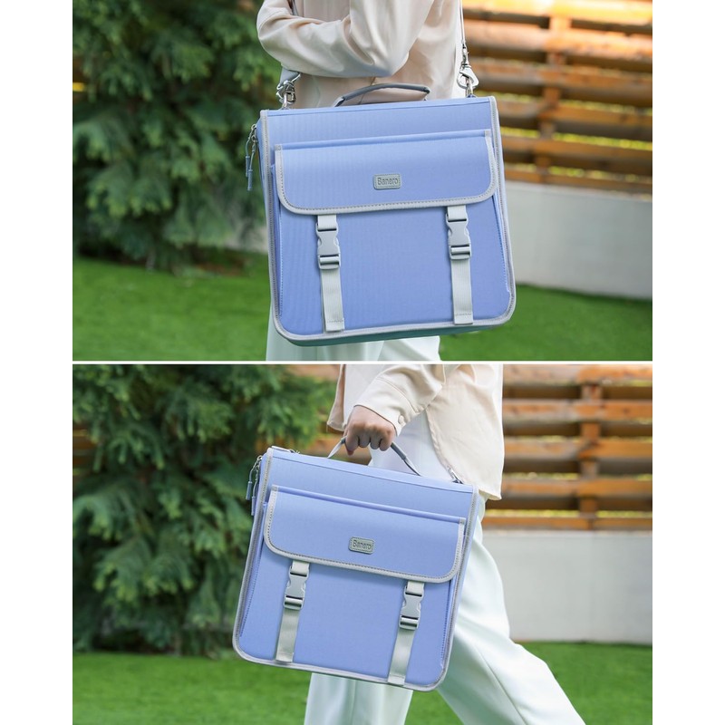 3" D-ring Zipper Binder with 700+ Sheets Capacity, 3-ring Zip