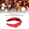 Rhinestone Embellished Knotted Headband Heart Decoration Knotted Jeweled Headband for