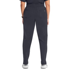 Cherokee Infinity Women's Scrub Pant Mid Rise Tapered Leg Pull-on Bottom with Moisture Wicking & 360° Stretch Fabric CK065A, XL, Pewter