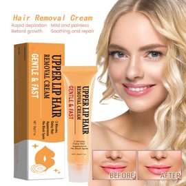 2Pcs Upper Lip Hair Removal Cream, Facial Hair Remover for Women, Gentle Painless Facial Hair Removal Cream, Upper Lip and Face Hair Remover for Women, Ladies Facial Hair remover for All Skin Types