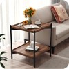 WBNVYLK Solid Wood Nightstand with 2-Tier Storage Shelf - Versatile