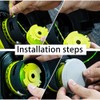 Pack of 4 Replacement Trimmer Spool Line Works with Ryobi