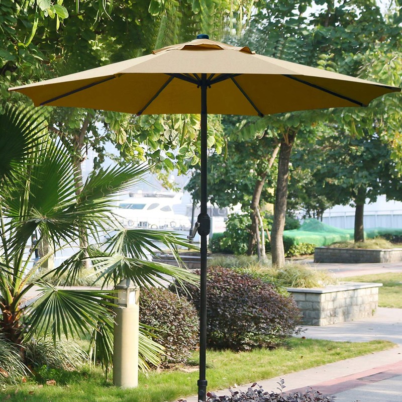 Sunnyglade 9' Patio Umbrella Outdoor Table Umbrella with 8 Sturdy