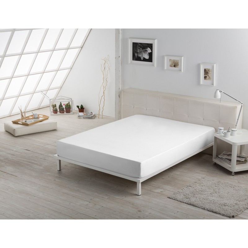 Bajera ajustable color blanco - Cama de 90 (alto 28