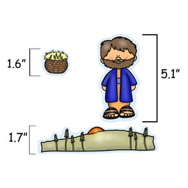 Ruth & Naomi Felt Figures for Bible Flannel Board Stories Old Testament