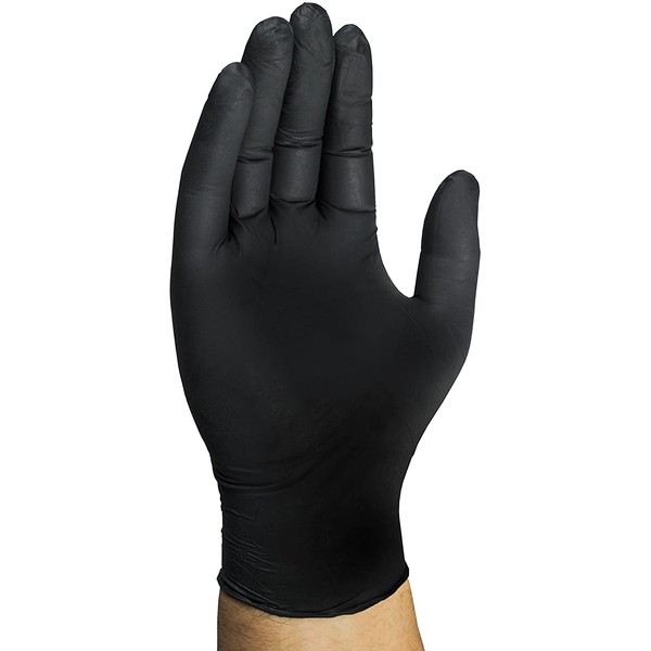 Mechanix Wear - Nitrile Disposable Gloves, Powder Free, Latex Free, Textured - 5 mil Black (Medium, 100 Pack)