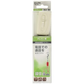 ELPA TEA-041 Handset Recording Adapter, Telephone, Security Prevention, Business, 4 Poles, Modular Jack, φ3.5 Mini Plug