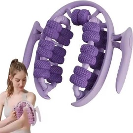 1Pc 26 휠 환형 다리 클램프 마사지 360도 회전 다기능 셀룰 라이트 휴대용 부드러운 도구 [03 Purple] 1Pc 26 Wheel Ring Leg Clamp Massage 360 Degree Rotating Multifunctional Cellulite Portable Soft Tool [03 Purple]