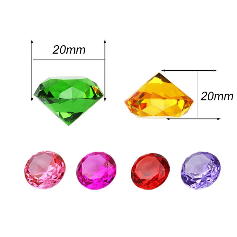 Dtoterul Glitter Stones Large 150 Pieces Plastic Diamonds Large Acrylic