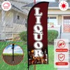 Buryeah 2 Sets Liquor Feather Flag Pole Kit, 7 ft