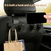 2 PCS Car Seat Hooks, 2-in-1 Leather Purse & Phone
