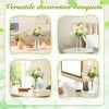 31 Pack Hydrangea Artificial Flowers with 10 Clear Plastic Vases