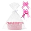 Gift Basket Hamper Kit, Gift Basket Empty with Pull Bows
