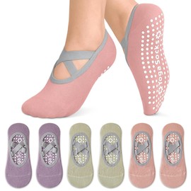 3 Pairs Non-Slip Yoga Socks for Women (Girls) Non-Slip Training Socks Yoga Floor Socks Non-Slip Socks, Green
