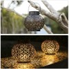Solar Hanging Lantern for Outdoor Décor – Hollow Iron Projection