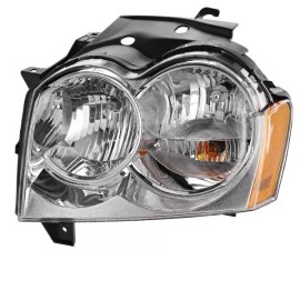 CAPA for 2005-2007 Grand Cherokee Front Left Headlight Amber & Clear Plastic C