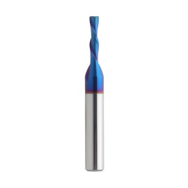 Create idea 1/8" Downcut Spiral Router Bit 1/4 inch Shank Solid Carbide with Blue Nano Coated for Wood Carving Engraving