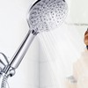 High Pressure 6-mode Handheld Shower Head, Anti-clog Nozzles with Stainless