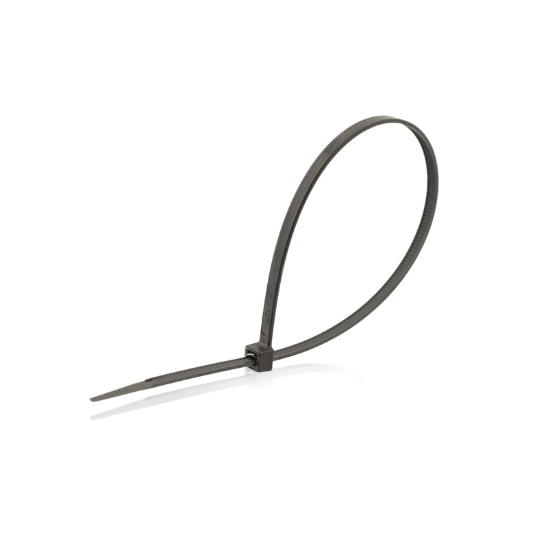 Professional cable ties in black, neutral colours, pack of 100,