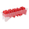 10pcs Professional Hair Clipper Guide Comb Red Hair Trimmer Cutting