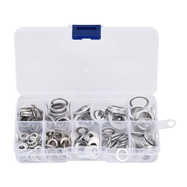 200 Pcs Washers Set, Aluminum Screw Washers Set, Compression Seal,