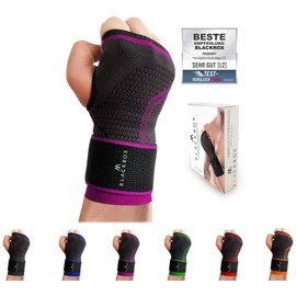 BLACKROX Wrist Bandage Fitness V2, for Men and Women, Right or Left Hand, Wrist Support, Stabilised Wrist Guards, Wrist Wraps, Wrist Brace One Size (Pink)