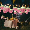 8Pcs Strawberry Paper Lanterns, Windspeed Large Paper Lantern Strawberry Hanging