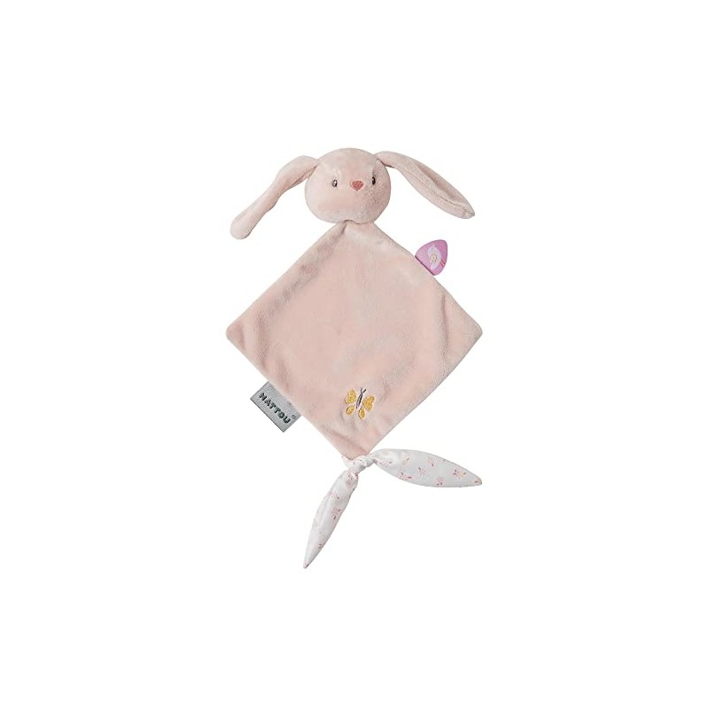 Nattou Mini Comforter Blanket Made of Polyester, Rabbit Pomme, Companion