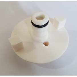3D Cabin Motorhome Water Filler Cap with hose connector : Fits Fiamma type : WHITE adapter