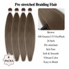 Ash Brown Braiding Hair Pre stretched Synthetic Boho Hair for