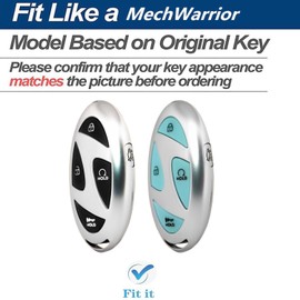 Heavy Zinc Alloy Key fob Case Cover with Keychain Compatible with Hyundai Loniq Elantra Sonata Santa fe Tucson Santa Cruz Palisade Veloster Key Shell Accessories (5 Button Silver)