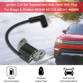 Ignition Coil Set Replacement Auto Parts with Plug for Briggs & Stratton 490586 491312 492341 495859 VCXN