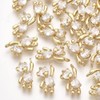 5pcs Cubic Zirconia Bear Charms 18K Gold Plated Cute Animal