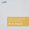 GUARD SHIELD White Tarp Waterproof 12x20 Feet Medium Duty All