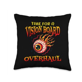 Time for a Vision Board Overhaul Motivational Throw Pillow