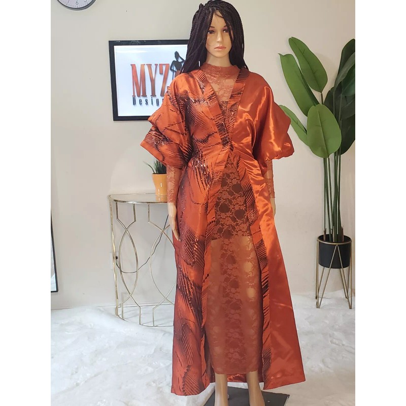For Women Agbada Kimono, bubu chantily lace set, stylish Bubu