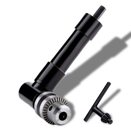 90 Degree Right Angle Drill Adapter,Extension Drilling Tool, Screwdriver Angled Bit Holder,Easy To Install,Precise Three-Jaws, Clamping Adjusted, for Screwdriver &Drill