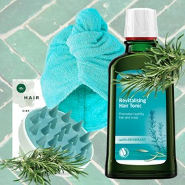 Rosemary Tonic Bundle with Hair Tonic 100ml & Ferwizz Scalp Massager & Microfibre Hair Towel and Guide