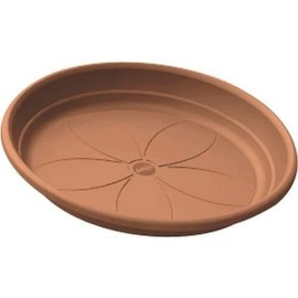 Emsa Flower Pot Tray, 33cm, Plastic, Light Terracotta, CITY, 517616
