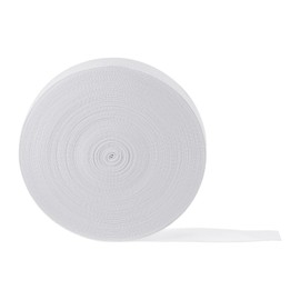 HARFINGTON 20 Yards Sewing Elastic Bands 1 Inch 25mm Width Flat Knit Stretch Elastic Cord for DIY Projects Arts and Crafts, White