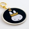Green Flash GMB-017 Miffy Patch Key Holder, Black, Approx. W